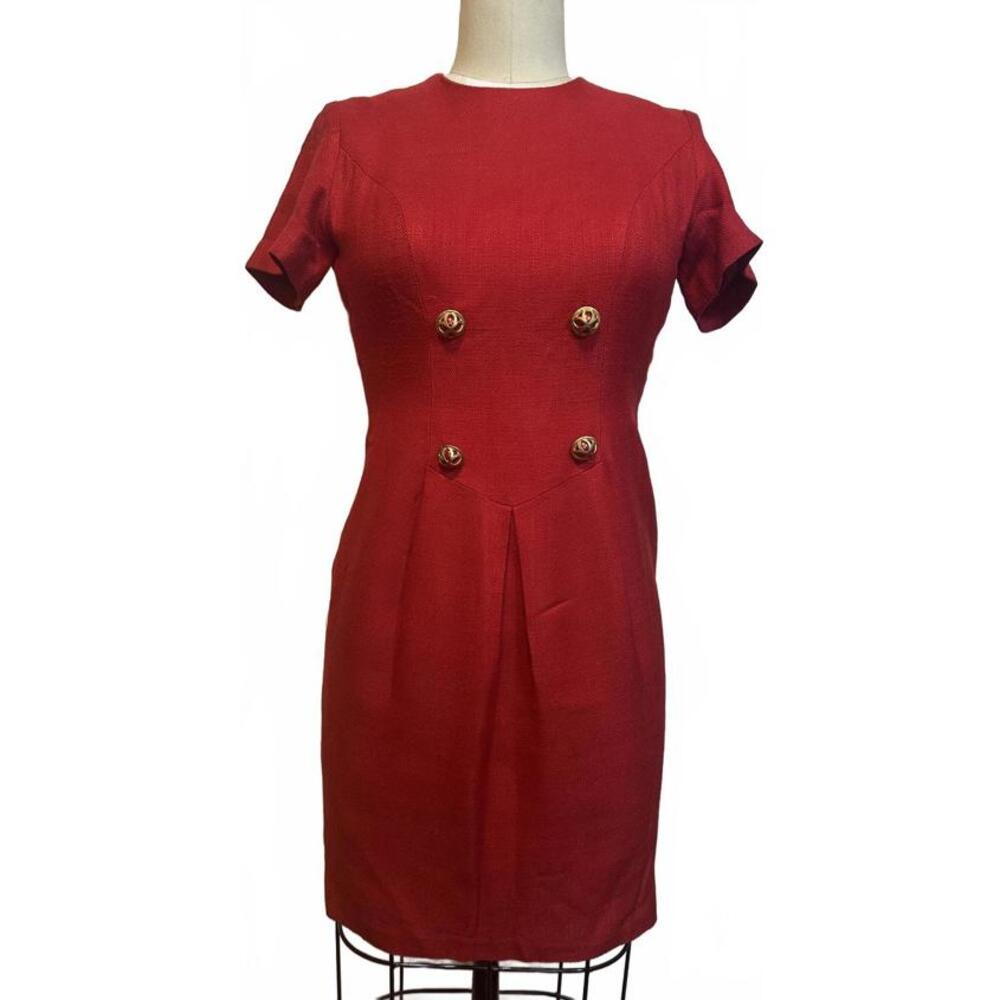 Vintage Yves Cossette Depeche Mode Dbl-breasted Secretary Dress size 2